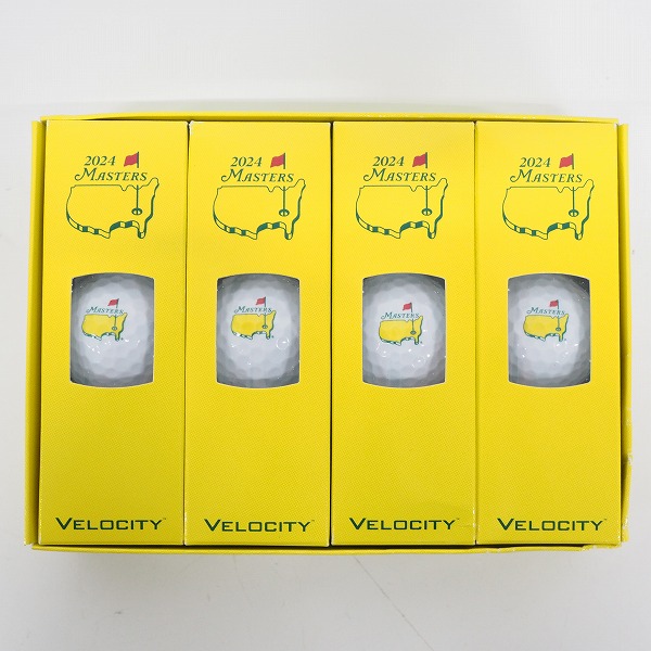 実際に弊社で買取させて頂いた【未使用/オウンネーム】Titleist/タイトリスト VELOCITY/ベロシティ 2024 MASTERS ゴルフボール ホワイト 1ダース