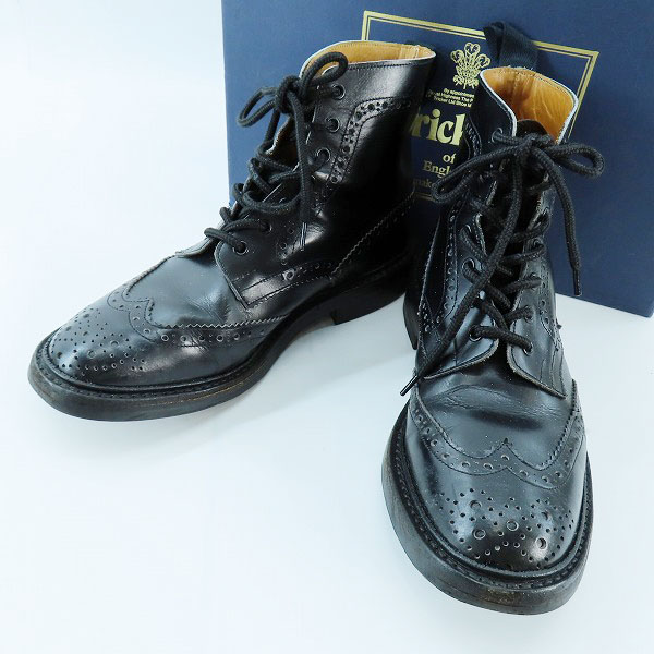 実際に弊社で買取させて頂いたTrickers/トリッカーズ  MOLTON/モールトン カントリーブーツ ウイングチップ M2508/8