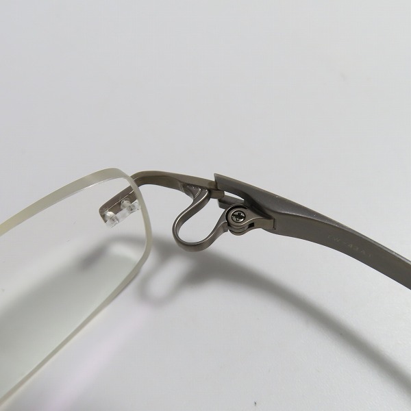 実際に弊社で買取させて頂いた999.9/フォーナインズ TITANIUM 度入り眼鏡/メガネフレーム/アイウェア TW-43ATの画像 4枚目