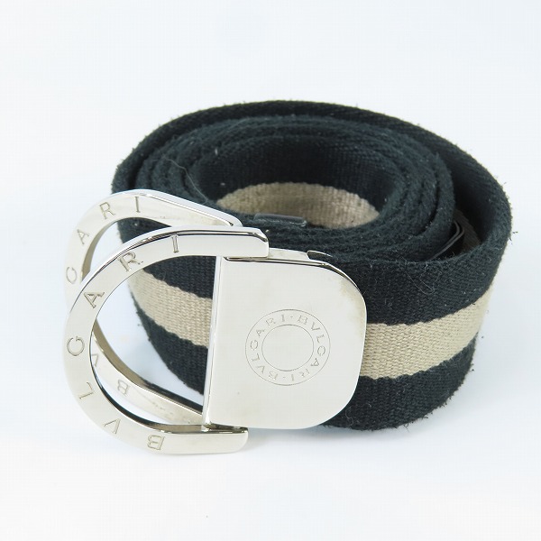 実際に弊社で買取させて頂いたBVLGARI/ブルガリ キャンバスベルト シルバーバックル 44/110