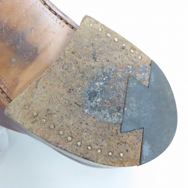 実際に弊社で買取させて頂いたCROCKETT&JONES×Paul Smith/クロケット&ジョーンズ×ポールスミス モンクストラップ レザーシューズ 7847 6Eの画像 9枚目