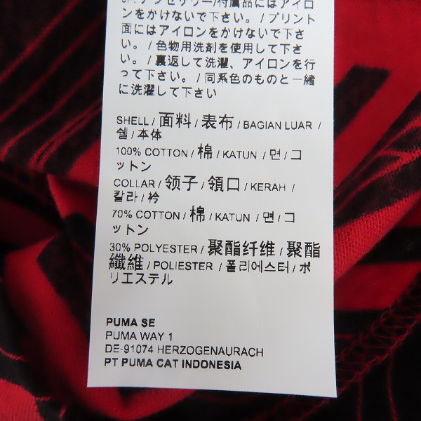 実際に弊社で買取させて頂いた【未使用】PUMA/プーマ  2022 フェラーリ オフィシャル SF レース AOP Tシャツ 533721 01 /Lの画像 7枚目