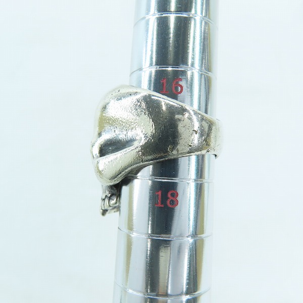 実際に弊社で買取させて頂いたCRAZY PIG/クレイジーピッグ ラージエビルスカルリング 17号の画像 7枚目