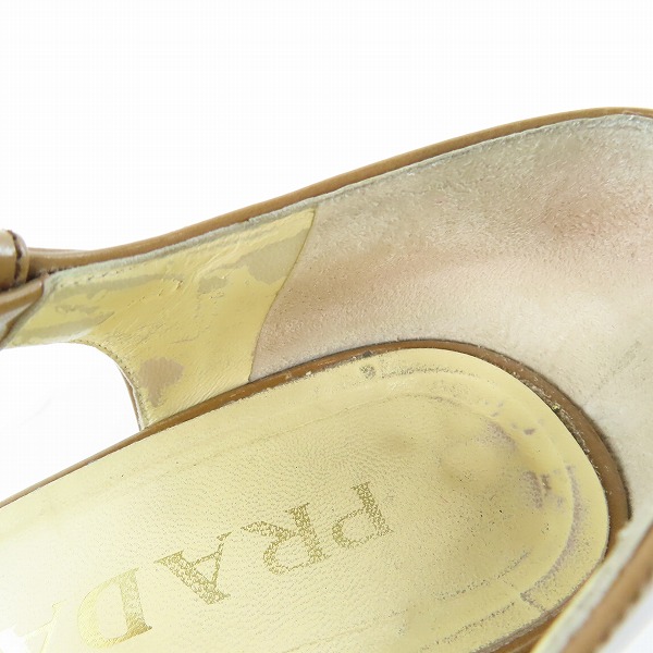 実際に弊社で買取させて頂いたPRADA/プラダ ウェッジ ストラップ パンプス 39.5の画像 6枚目