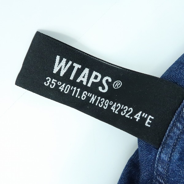実際に弊社で買取させて頂いたWTAPS/ダブルタップス 22AW JFW-04 JACKET COTTON.DENIM INDIGO 04 デニム ブルゾン/ジャケット 222WVDT-JKM06/02の画像 6枚目