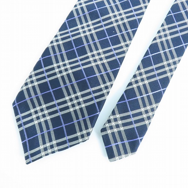 実際に弊社で買取させて頂いたBURBERRY LONDON/バーバリー ロンドン チェック柄 シルクネクタイの画像 1枚目