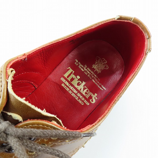 実際に弊社で買取させて頂いたTrickers/トリッカーズ ウィングチップシューズ M7292 ブラウン/7の画像 4枚目