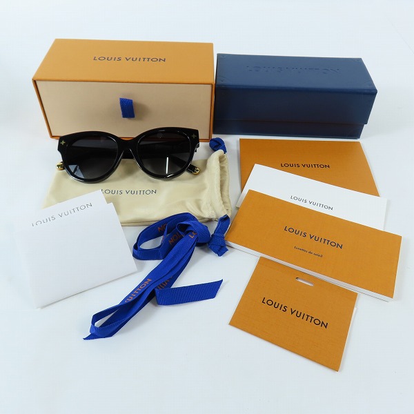 実際に弊社で買取させて頂いたLOUIS VUITTON/ルイヴィトン マイ モノグラム ラウンド ノワール モノグラムフラワー アセテートフレーム アイウエア Z1526Eの画像 9枚目