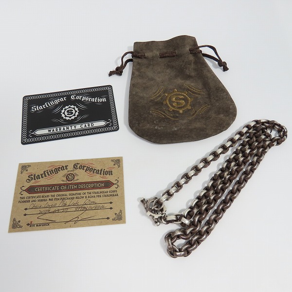 実際に弊社で買取させて頂いた【ギャラ付】STARLINGEAR/スターリンギア ラージプレーンリンクチェーン/60cmの画像 6枚目