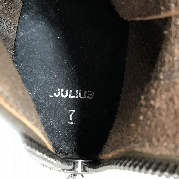 実際に弊社で買取させて頂いたJULIUS/ユリウス バックジップレースロングブーツ/1の画像 5枚目