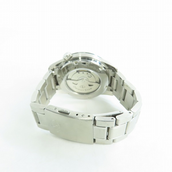 実際に弊社で買取させて頂いたORIENT STAR/オリエントスター パワーリザーブ 自動巻き  裏スケ シルバー WZ0081EL/EL00-C0-Bの画像 2枚目