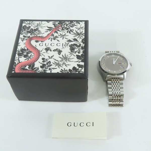 実際に弊社で買取させて頂いたGUCCI/グッチ G-Timeless/Gタイムレス クオーツ 腕時計 YA126310【動作未確認】の画像 6枚目