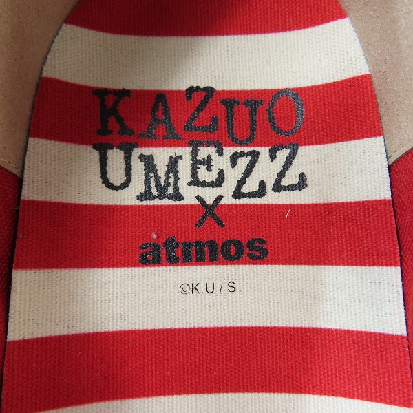 実際に弊社で買取させて頂いたatmos pink×AVIC×楳図かずお/アトモスピンク×アヴィック×楳図かずお SNEAKERS RED スニーカー/26.0の画像 6枚目