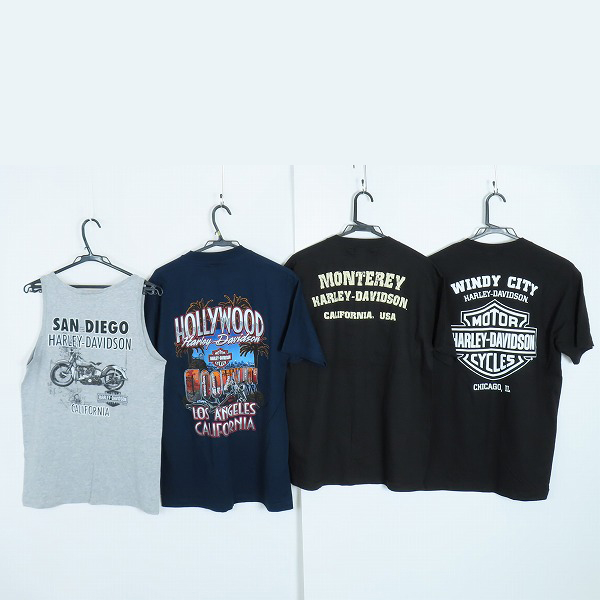 実際に弊社で買取させて頂いた【未使用】HARLEY DAVIDSON/ハーレーダビッドソン プリント タンクトップ/半袖Tシャツ/4点セットの画像 1枚目
