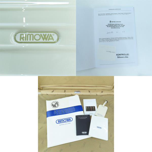 実際に弊社で買取させて頂いたRIMOWA×UNITED ARROWS別注/リモワ×ユナイテッドアローズ SALSA ECRU キャリーケース97L/810.90.565の画像 8枚目