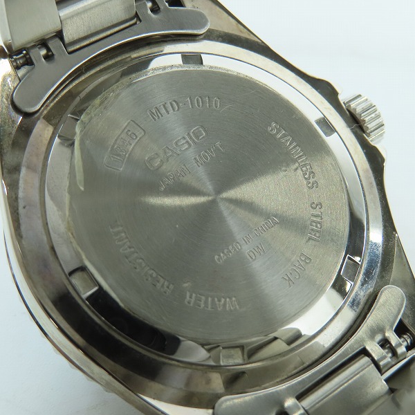 実際に弊社で買取させて頂いたCASIO/カシオ クォーツ アナログ腕時計 MTD-1010【動作未確認】の画像 4枚目