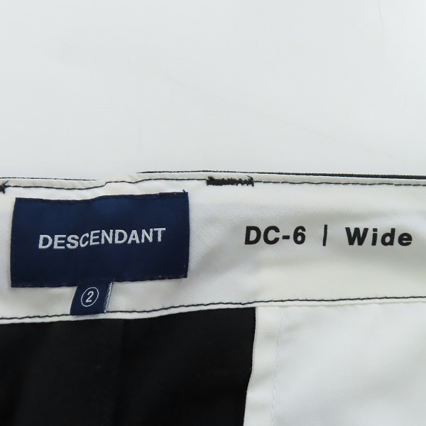 実際に弊社で買取させて頂いたDESCENDANT/ディセンダント DC-6 Wide ワイドパンツ ブラック/2の画像 2枚目