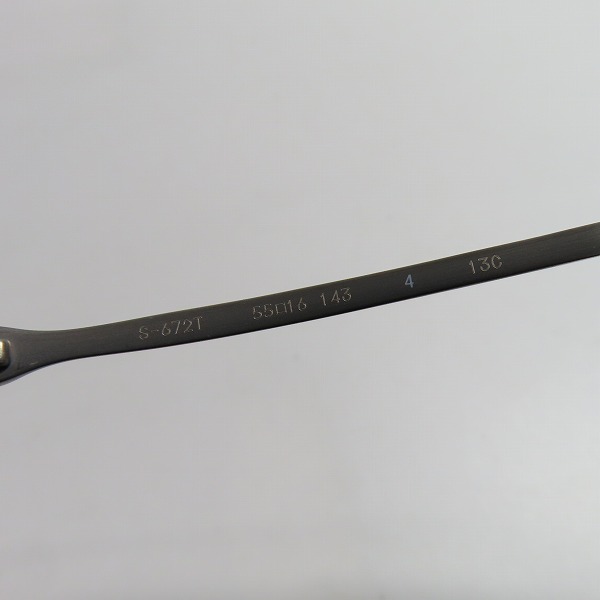 実際に弊社で買取させて頂いた999.9/フォーナインズ メタルフレーム 度入り 眼鏡/メガネフレーム/アイウェア S-672Tの画像 5枚目