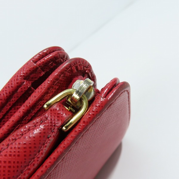 実際に弊社で買取させて頂いたPRADA/プラダ 2つ折り財布 レザーウォレットの画像 9枚目