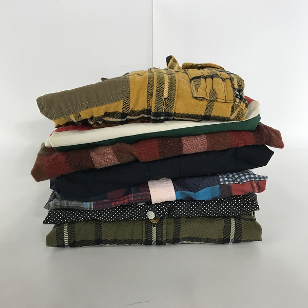 実際に弊社で買取させて頂いた【おまとめ】DIESEL/ディーゼル X-LARGE/エクストララージ 他 チェック柄/無地/ドット柄 ネルシャツの画像 2枚目