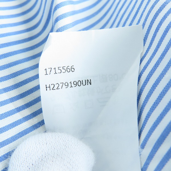 実際に弊社で買取させて頂いたLOEWE/ロエベ  ストライプ ウィングカラー タキシードシャツ H2279190UN/XXSの画像 4枚目