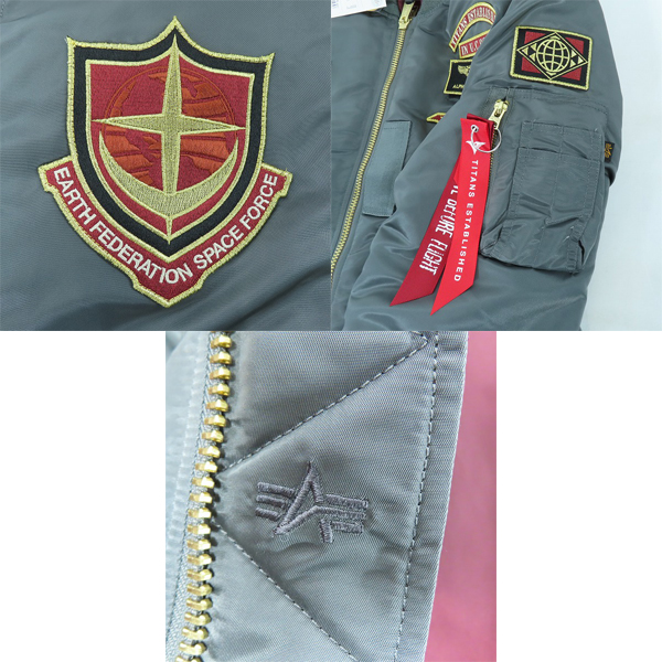 実際に弊社で買取させて頂いた【未使用】ALPHA INDUSTRIES×STRICT-G/アルファインダストリーズ×ストリクトジー 機動戦士Zガンダムティターンズ MA-1 3Lの画像 9枚目