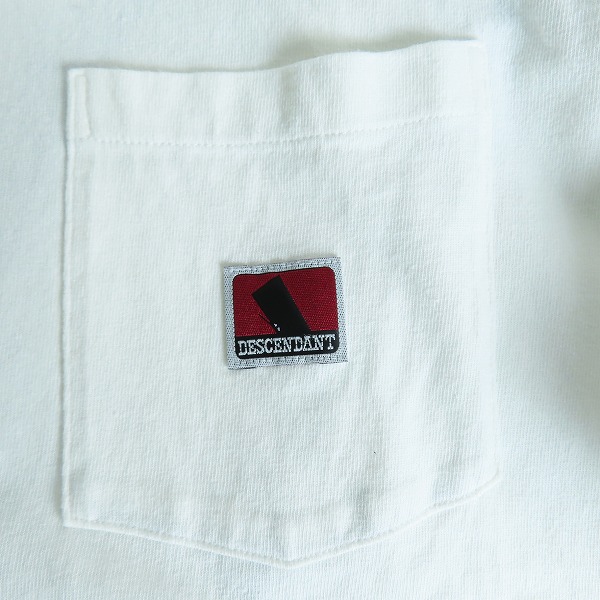実際に弊社で買取させて頂いたDESCENDANT/ディセンダント 胸ポケット 長袖カットソー ホワイト/2の画像 3枚目