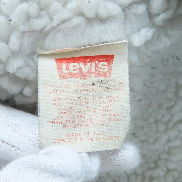 実際に弊社で買取させて頂いたLEVIS/リーバイス 80's USA/米国製 denim boa jacket/デニム ボア ジャケット 70609-0270/Lの画像 3枚目