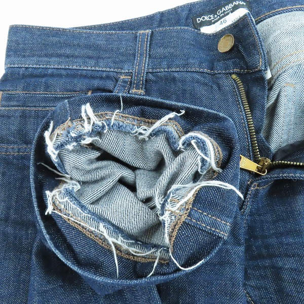 実際に弊社で買取させて頂いたDOLCE&GABBANA/ドルチェ&ガッバーナ 14CLASSIC プレート デニムパンツ/ジーンズ G32YTD/G8A34/46の画像 2枚目