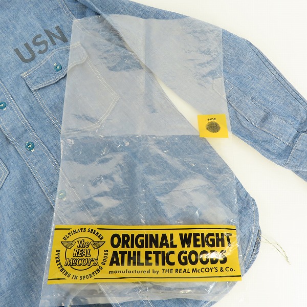 実際に弊社で買取させて頂いたTHE REAL McCOY'S/ザ リアルマッコイズ USN シャンブレーシャツ プリントシャツ 14の画像 9枚目
