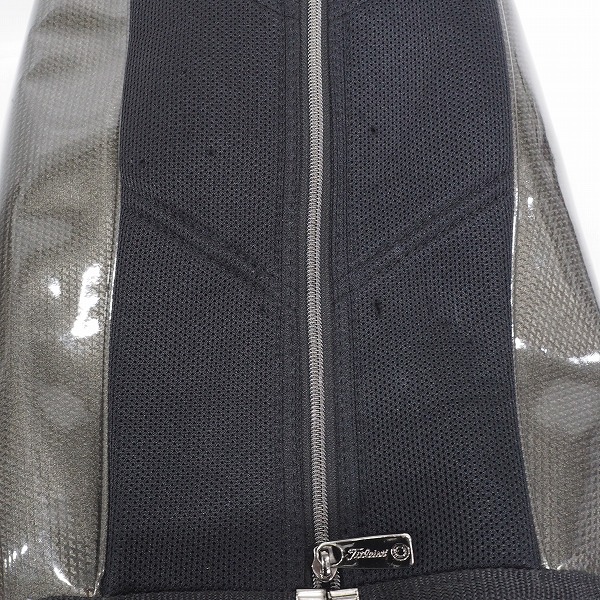 実際に弊社で買取させて頂いたTitleist/タイトリスト ゴルフ CB910 4分割キャディバッグ 鏡面エナメル ガンメタリックの画像 9枚目