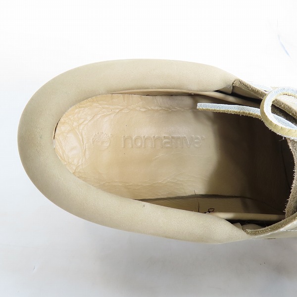 実際に弊社で買取させて頂いたTimberland × nonnative/ティンバーランド ×ノンネイティブ 24SS 3EYE CLASSIC “TAUPE”モカシンシューズ NN-F4451/7.5の画像 4枚目