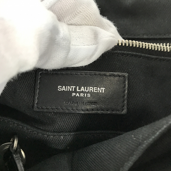 実際に弊社で買取させて頂いたSAINT LAURENT PARIS/サンローラン パリ クロコ型押し レザー ブリーフバッグの画像 5枚目