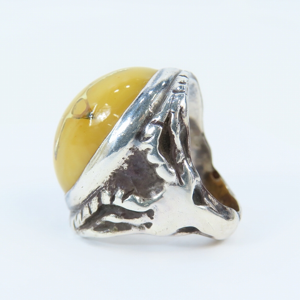 実際に弊社で買取させて頂いたALEX STREETER/アレックスストリーター エンジェルハートリング 17年限定 k18スター パウダーバルティックアンバー/9.5号の画像 2枚目