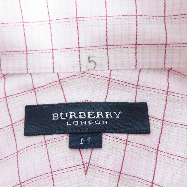 実際に弊社で買取させて頂いたBURBERRY LONDON/バーバリーロンドン 胸刺繍 チェック柄 長袖ボタンシャツ/Mの画像 2枚目