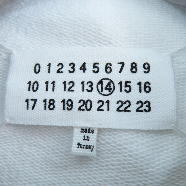 実際に弊社で買取させて頂いたMartin Margiela 14/マルタンマルジェラ 19AW ハの字 ジップアップ スウェット パーカー S50HG0006 S25368/44の画像 2枚目