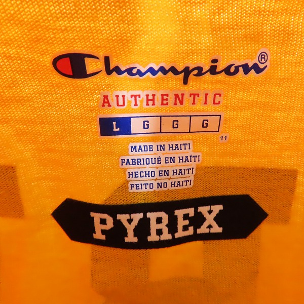 実際に弊社で買取させて頂いたChampion×PYREX VISION/チャンピオン×パイレックス プリント Tシャツ/Lの画像 2枚目