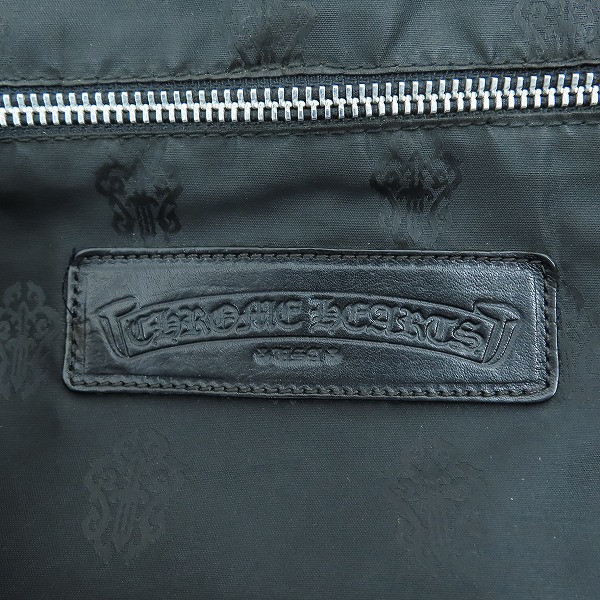 実際に弊社で買取させて頂いたCHROME HEARTS/クロムハーツ TOTE W/SNP 3CMTRY PTCHS レザートートバッグの画像 4枚目