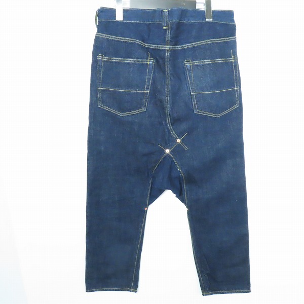 実際に弊社で買取させて頂いたGANRYU COMME des GARCONS/ガンリュウ コムデギャルソン セルビッチサルエルデニムパンツ ES-P020/Sの画像 1枚目