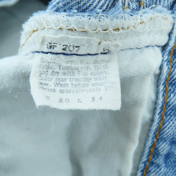 実際に弊社で買取させて頂いたLEVI'S/リーバイス ヴィンテージ バレンシア工場 刻印555 501 ボタンフライ デニム W28L34の画像 4枚目