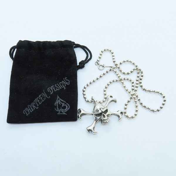 実際に弊社で買取させて頂いたTHIRTEEN DESIGNS/サーティーンデザインズ ミドル Xボーン スカル ペンダント/ネックレスの画像 7枚目