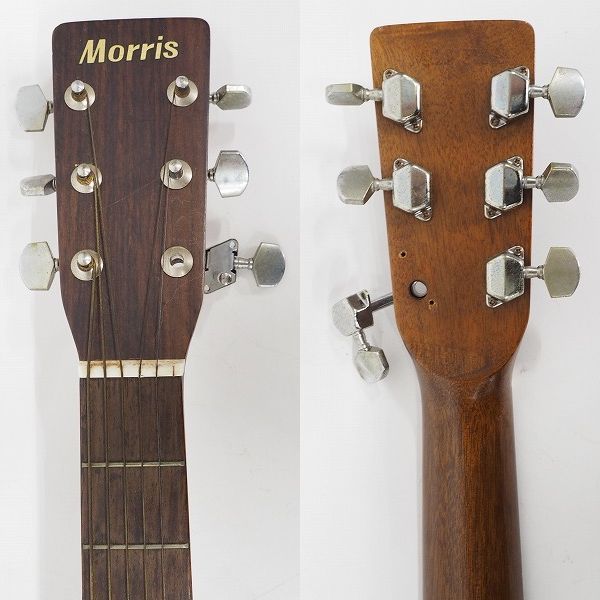 実際に弊社で買取させて頂いた★【難有り】Morris/モーリス W-18 幌馬車ラベル アコースティックギター/アコギ 日本製の画像 2枚目