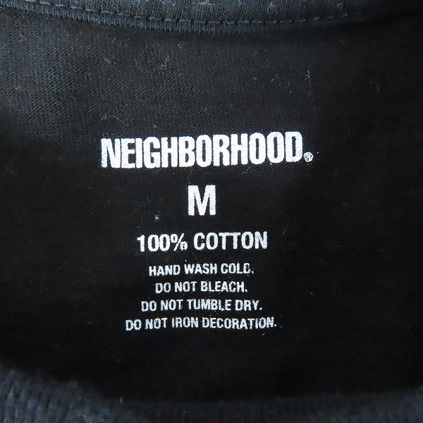 実際に弊社で買取させて頂いたNeighborhood/ネイバーフッド バック縦ロゴ半袖Tシャツ Mの画像 2枚目