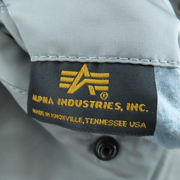 実際に弊社で買取させて頂いたAlpha Industries/アルファ インダストリー フライトジャケット MA-1 リバーシブル MIL-J-82790J グレー/オレンジ/Lの画像 4枚目
