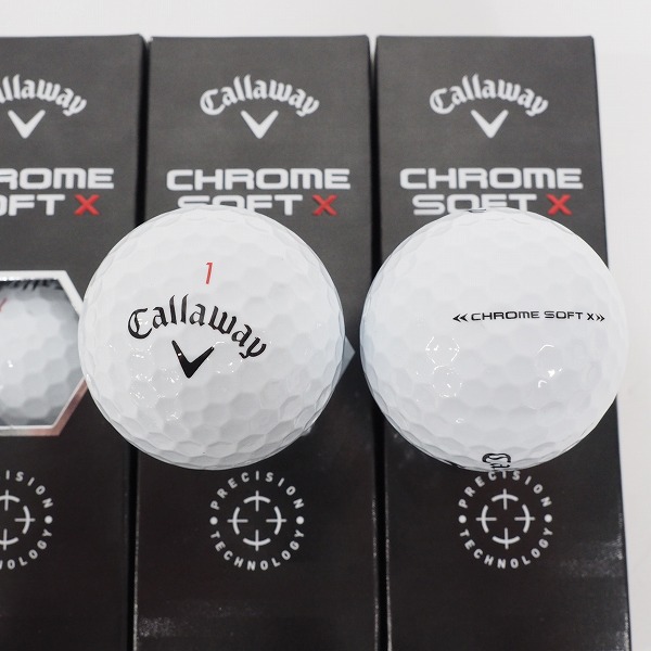 実際に弊社で買取させて頂いた【未使用】Callaway/キャロウェイ CHROME SOFT X ゴルフボール ホワイト 3スリーブの画像 1枚目