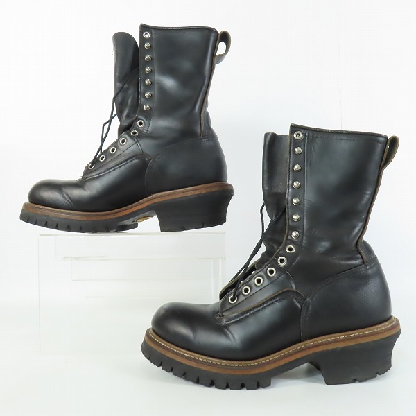 実際に弊社で買取させて頂いたRED WING/レッドウィング 13ホール レザー ロガーブーツ/7Dの画像 3枚目