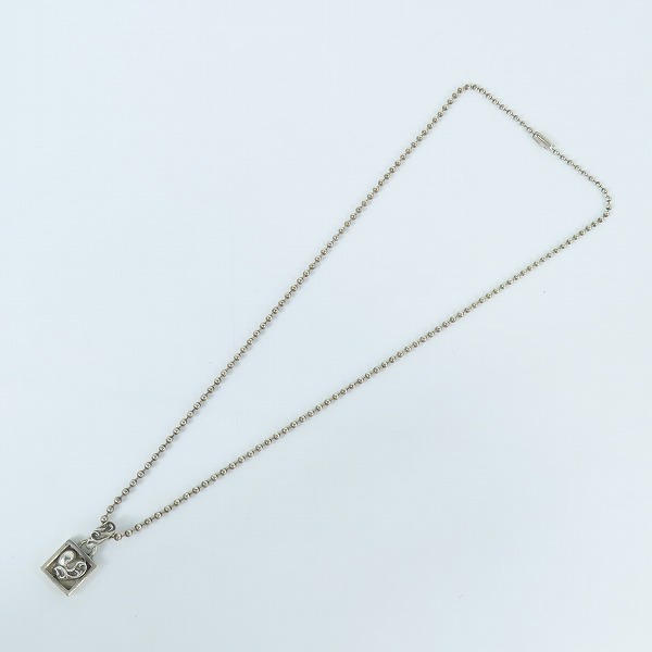実際に弊社で買取させて頂いたCHROME HEARTS/クロムハーツ フレームド ハートチャーム ボールチェーン付き ネックレスの画像 6枚目