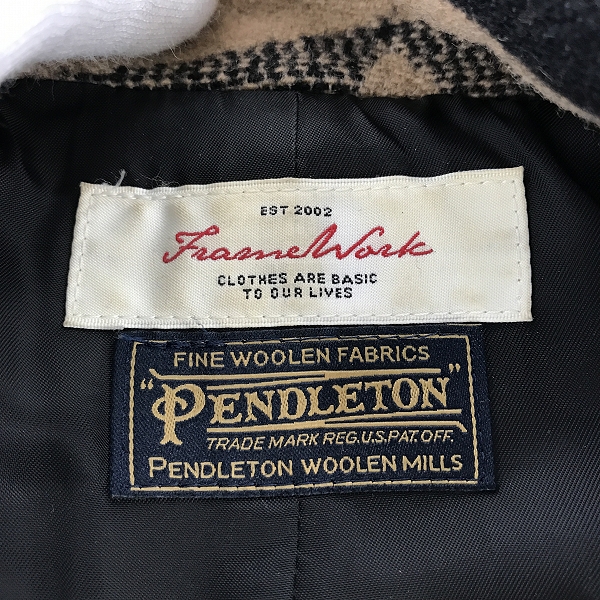 実際に弊社で買取させて頂いたFRAMeWORK/フレームワーク ネイティブ柄ガウンコート 巾着セット PENDLETON別注 16-020-230-0104-3の画像 2枚目