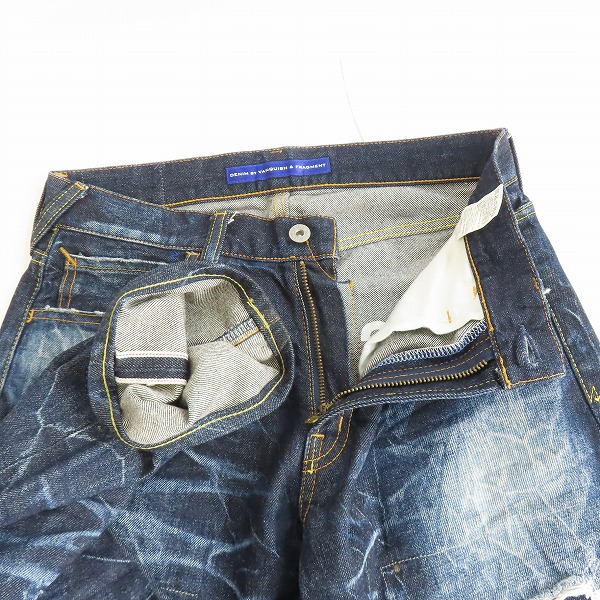 実際に弊社で買取させて頂いたVANQUISH × Fragment Design/ヴァンキッシュ×フラグメントデザイン THREE YEARS WASH デニムパンツ VFP1038/28の画像 2枚目