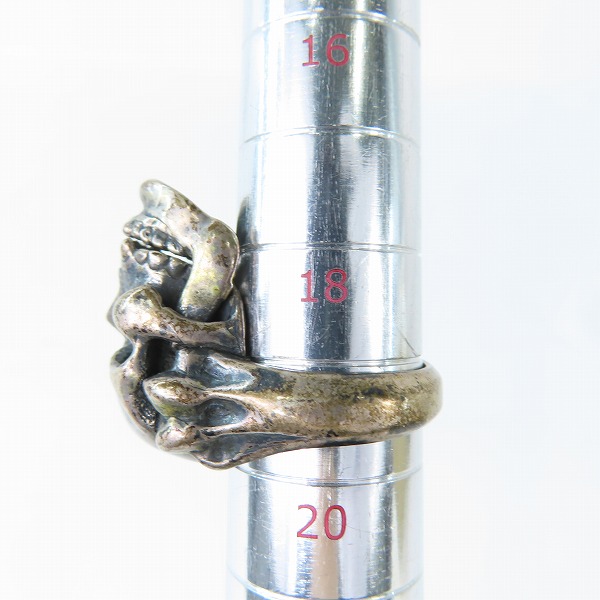 実際に弊社で買取させて頂いたLEATHERS&TREASURES/レザーズ＆トレジャーズ スカル リング 19-19.5号の画像 8枚目